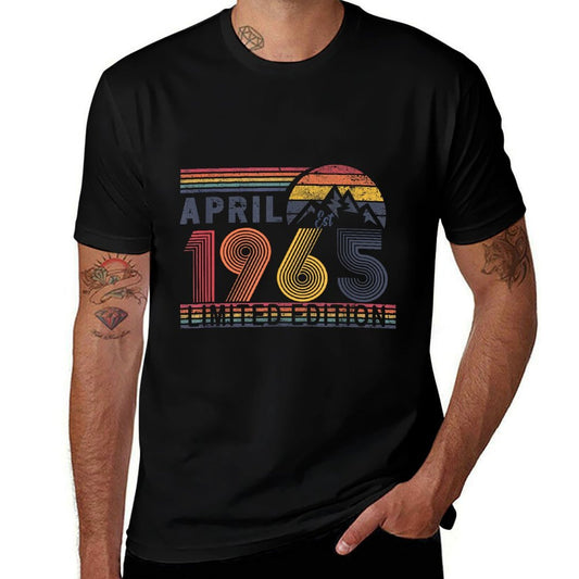 60th Birthday Retro,1965 Birthday April Gift  Moisture-wicking T-Shirt