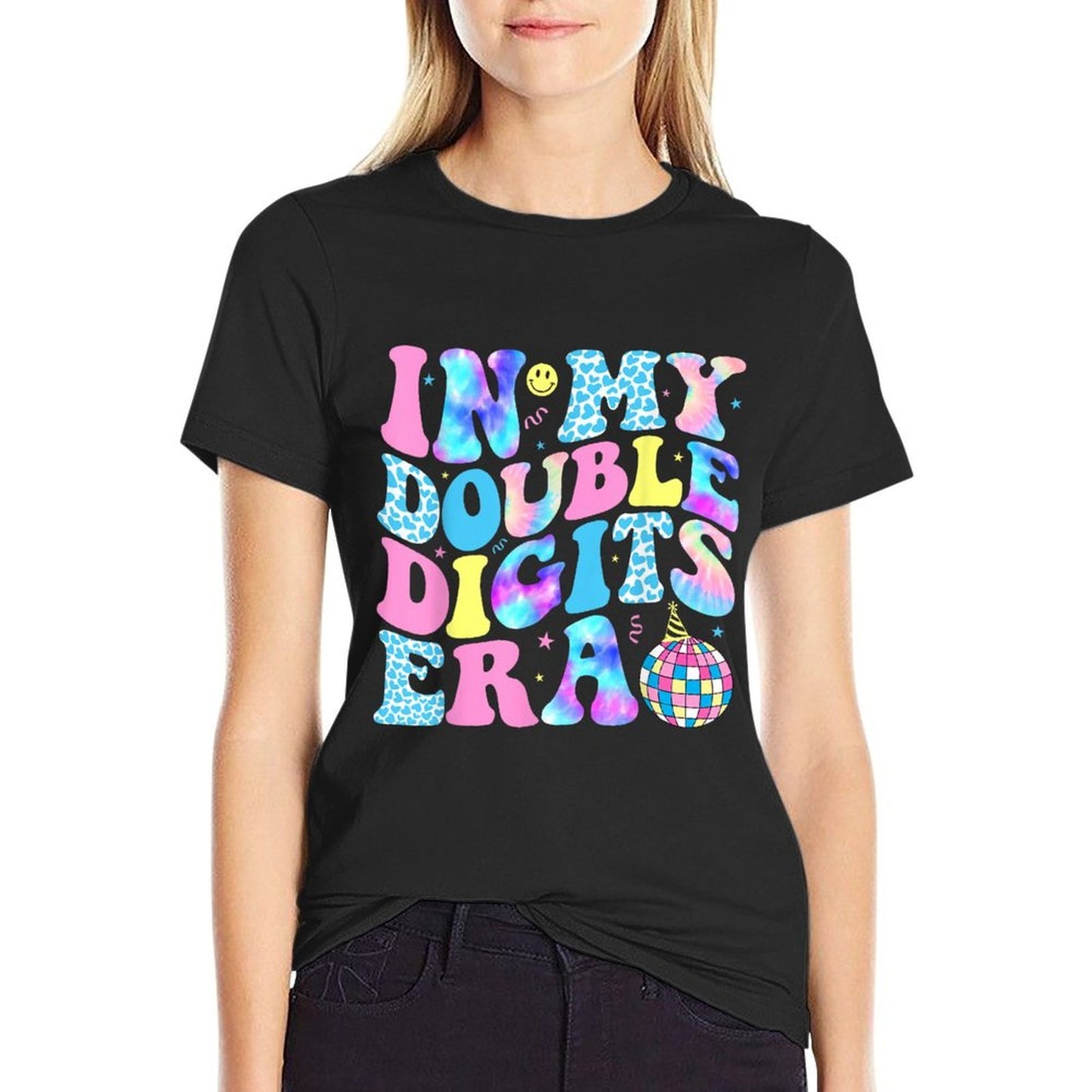 Birthday Era For Women Girls In My Double Digits Era  Polyester Blend T-Shirt