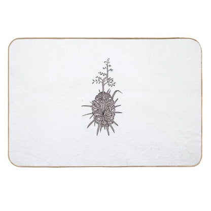 Flowering Agave in A Cage  Non-Slip Bath Mat