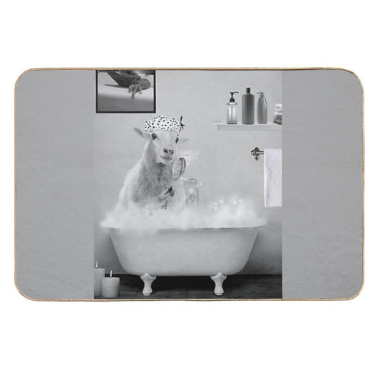 Sheep on Bathtub Bubble Bath  Multi-Purpose Bath Mat