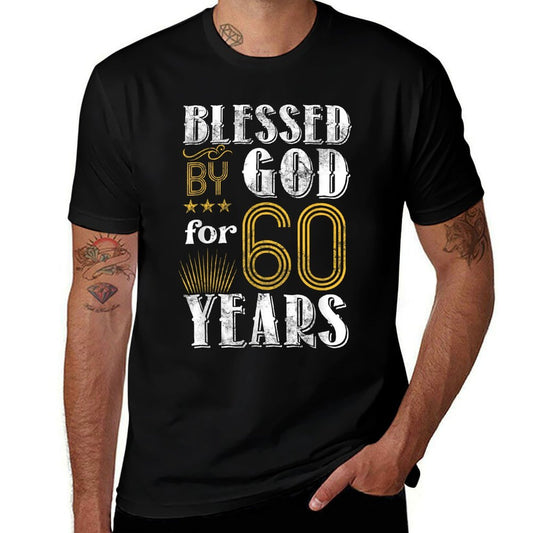 Vintage Blessed by God for 60 Year Old Birthday 60th  Stretchy T-Shirt
