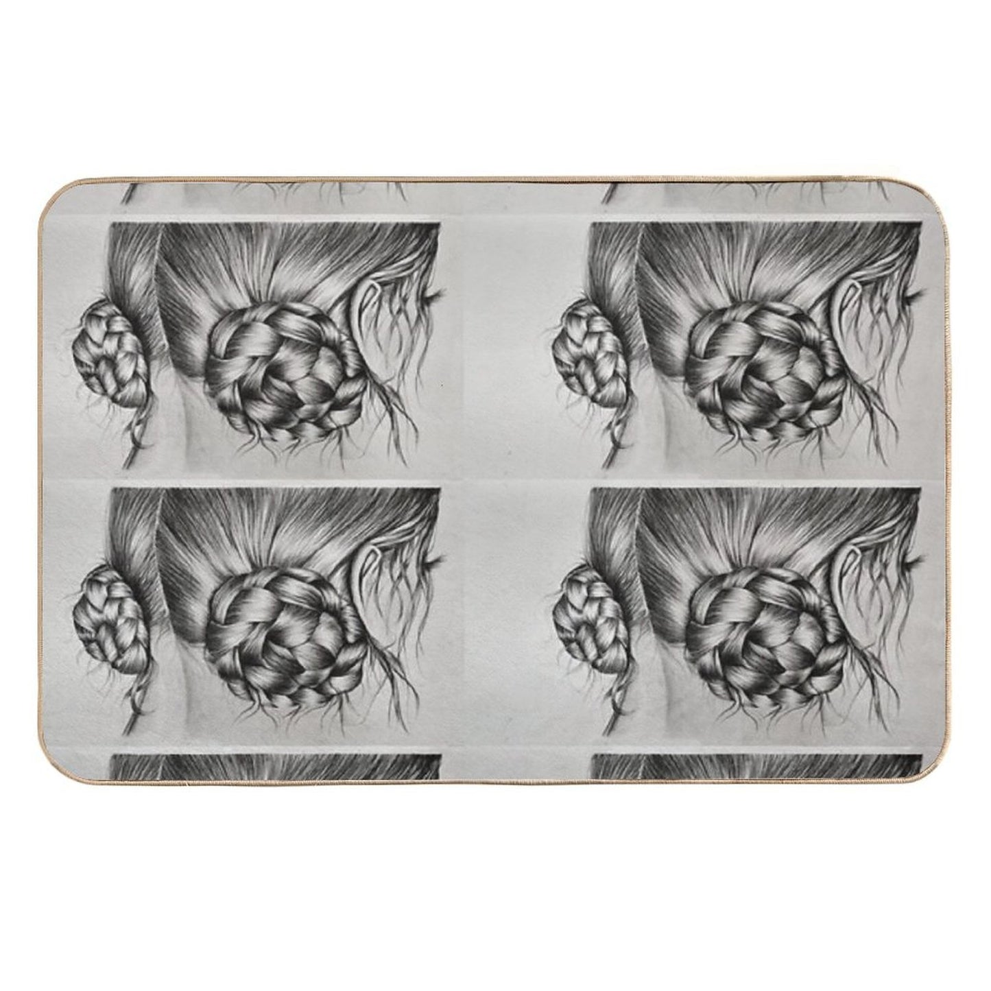 Braids in Buns  Long-Lasting Bath Mat