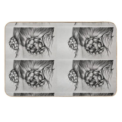 Braids in Buns  Long-Lasting Bath Mat