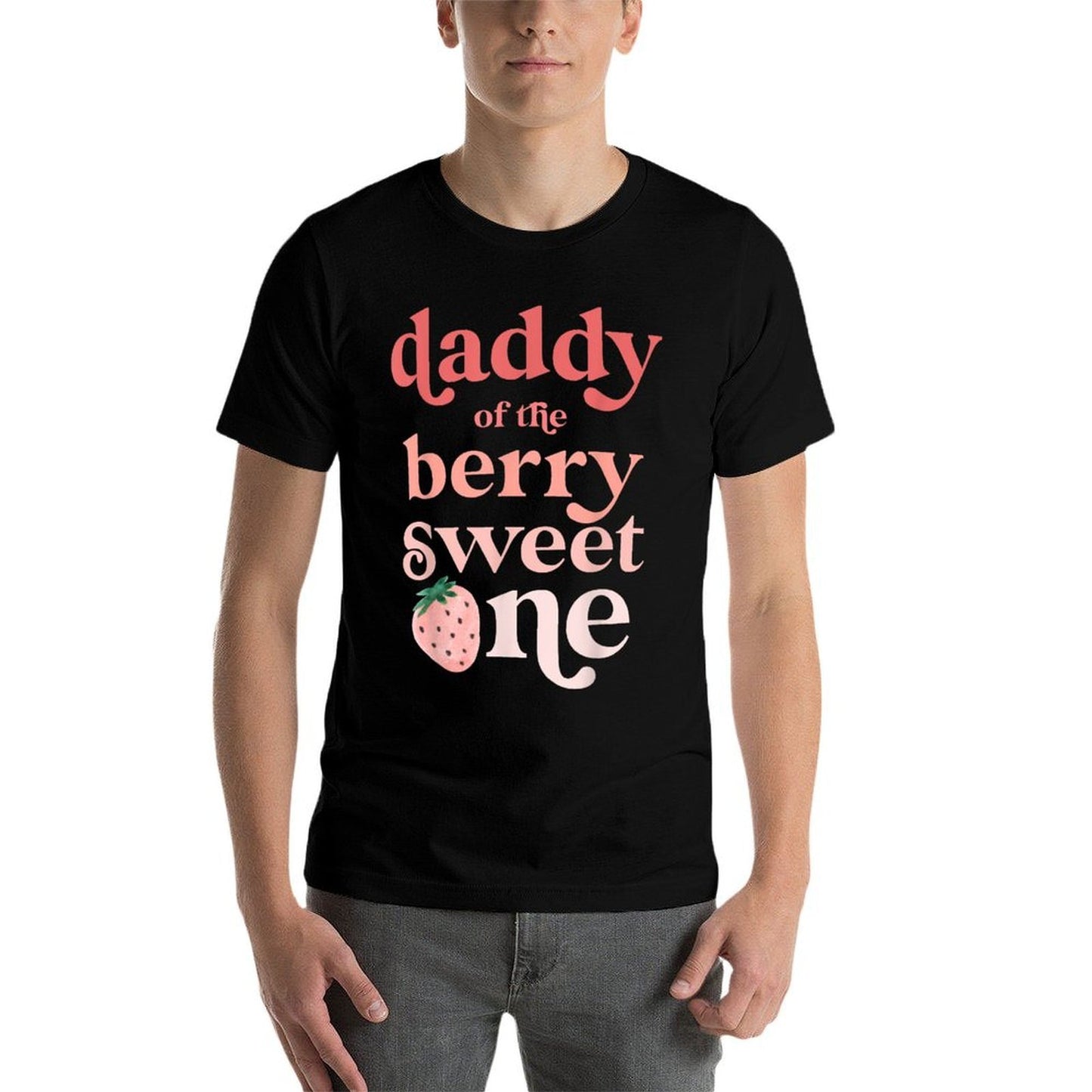 Daddy of The Berry Sweet One Strawberry First Birthday 1st  Lightweight T-Shirt