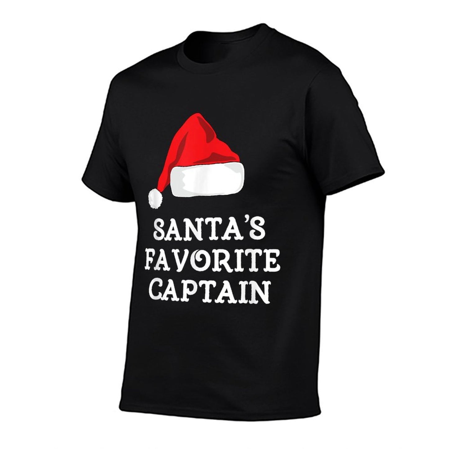 Santas Favorite Captain Xmas Christmas Boat Boating Sailing  Trendy Pattern T-Shirt
