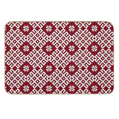 Latvian Traditional Pattern  Toxin-Free Bath Mat