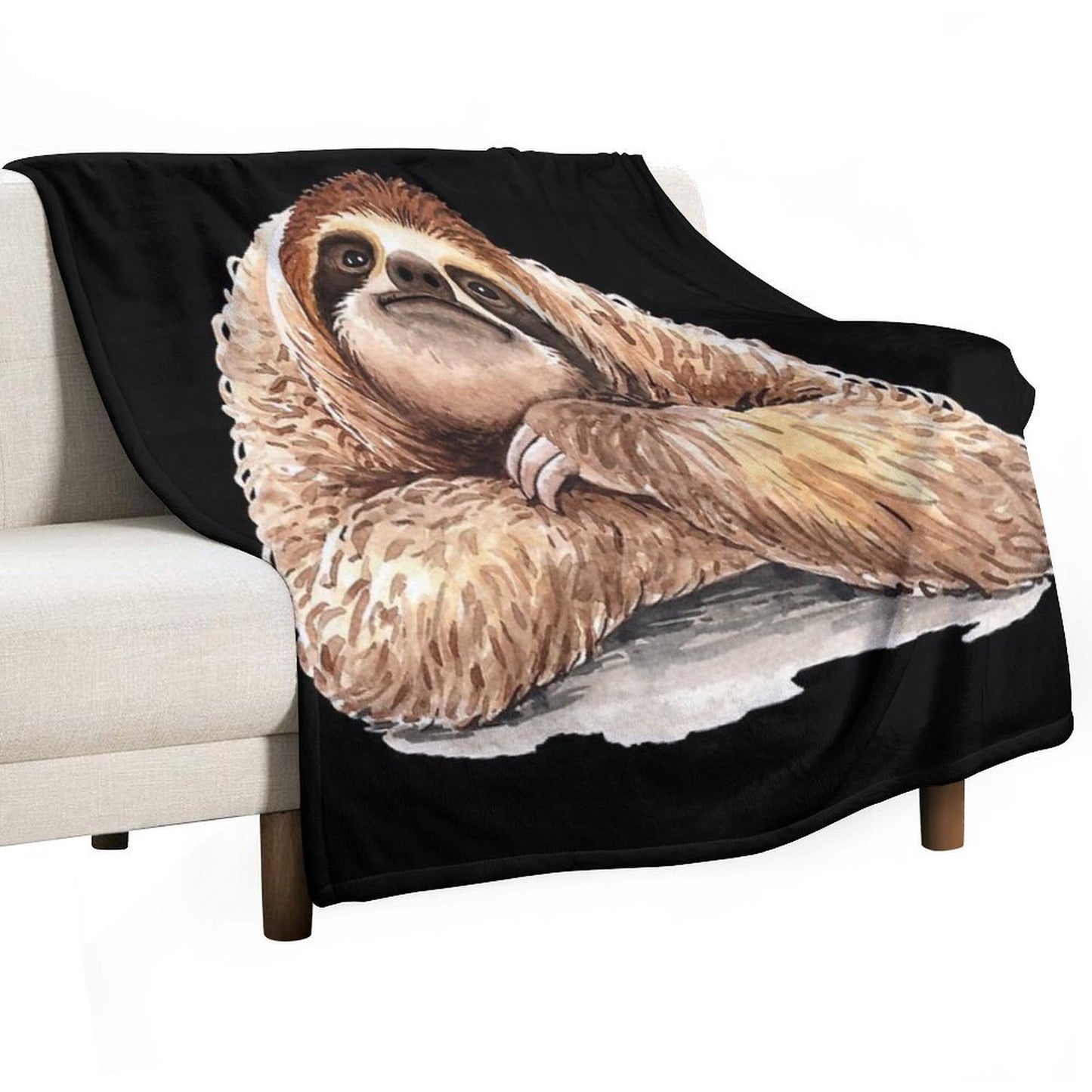 Smiling Sloth Velvety-soft Throw Blanket