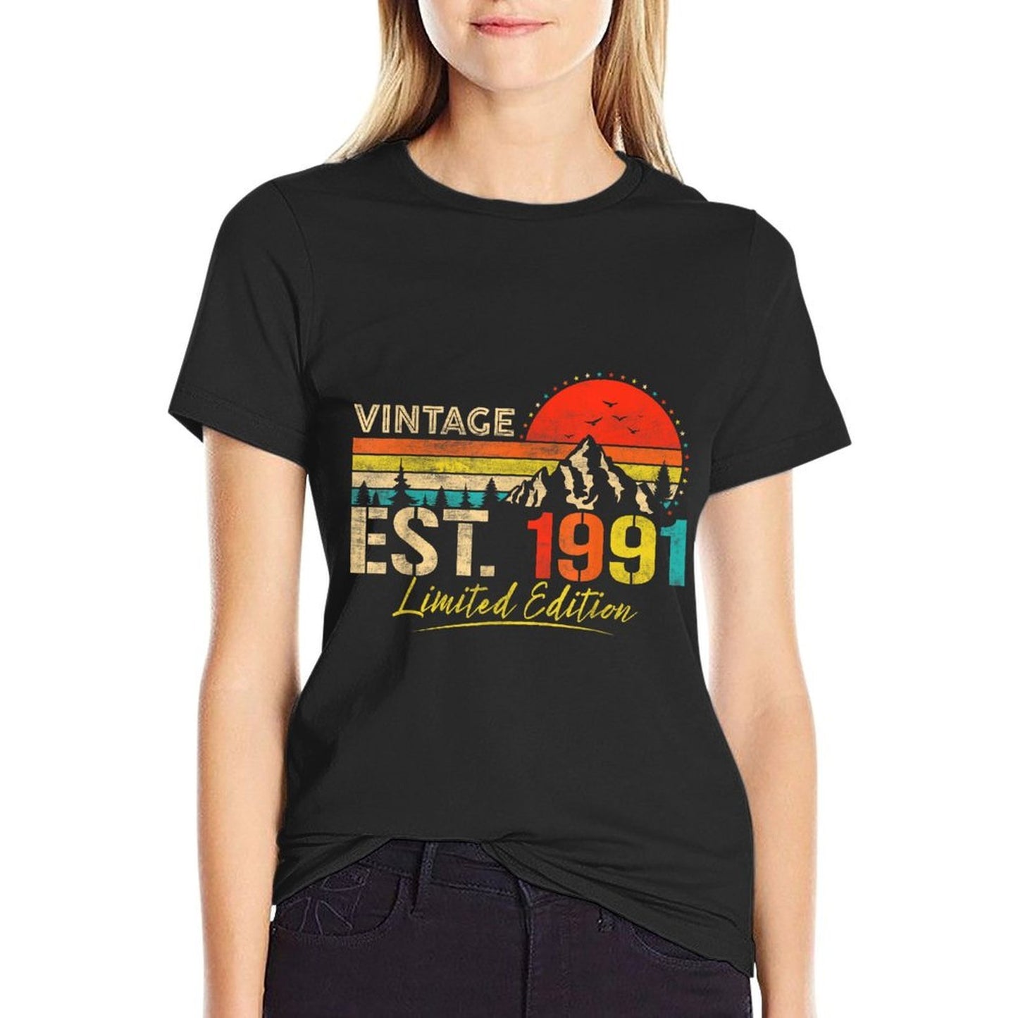 Vintage Est 1991 Limited Edition Classic 1991 Men And Women  Versatile T-Shirt