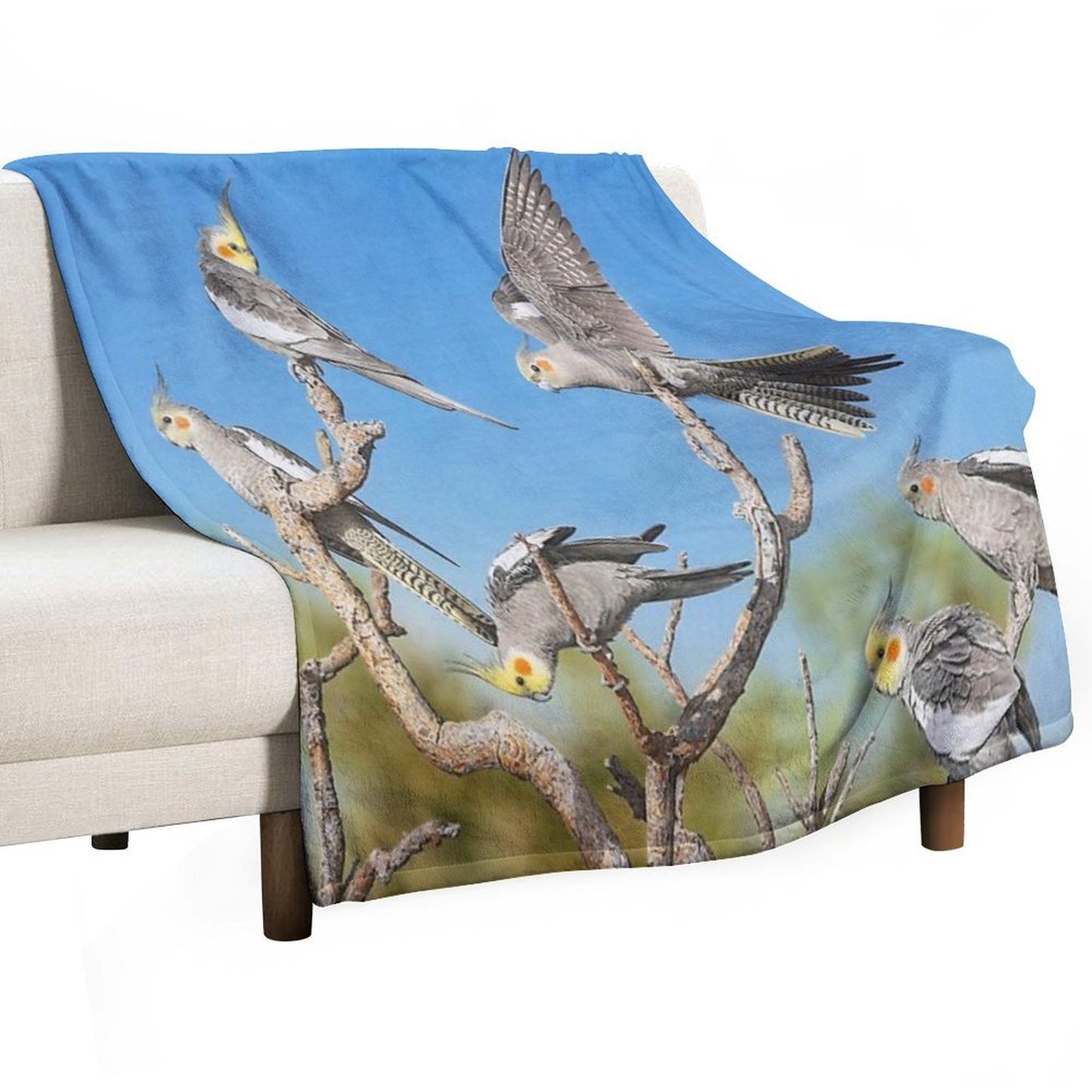 Rise And Shine (Cockatiels) Shrink-resistant Throw Blanket