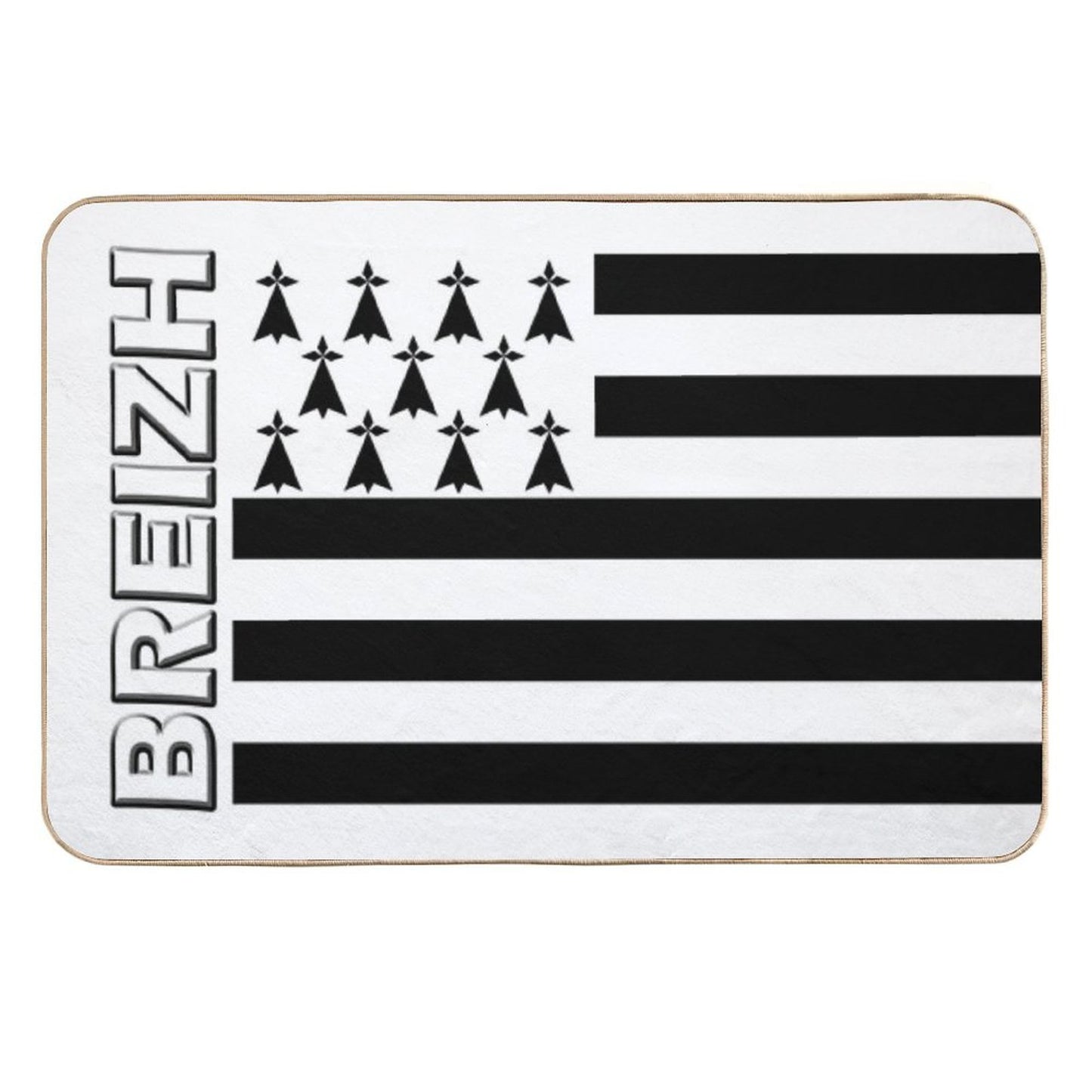 BZH - Breizh - Bretagne - Brittany France Durable Bath Mat