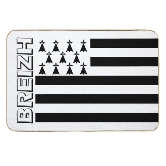 BZH - Breizh - Bretagne - Brittany France Durable Bath Mat
