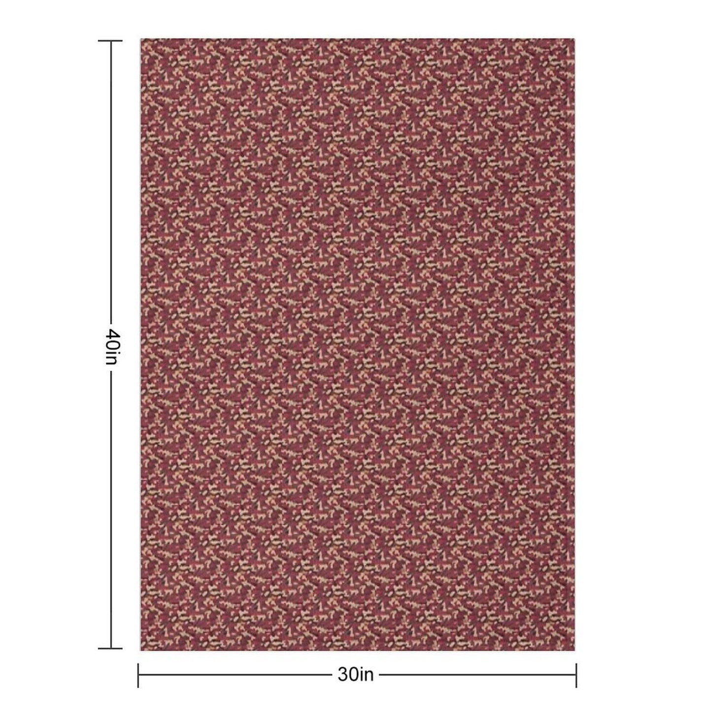 Burgundy Tan Black And Grey Camo Tacticool Pattern Machine-washable Throw Blanket