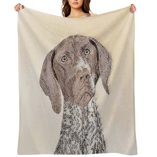 German Shorthaired Pointer Wrinkle-free Throw Blanket