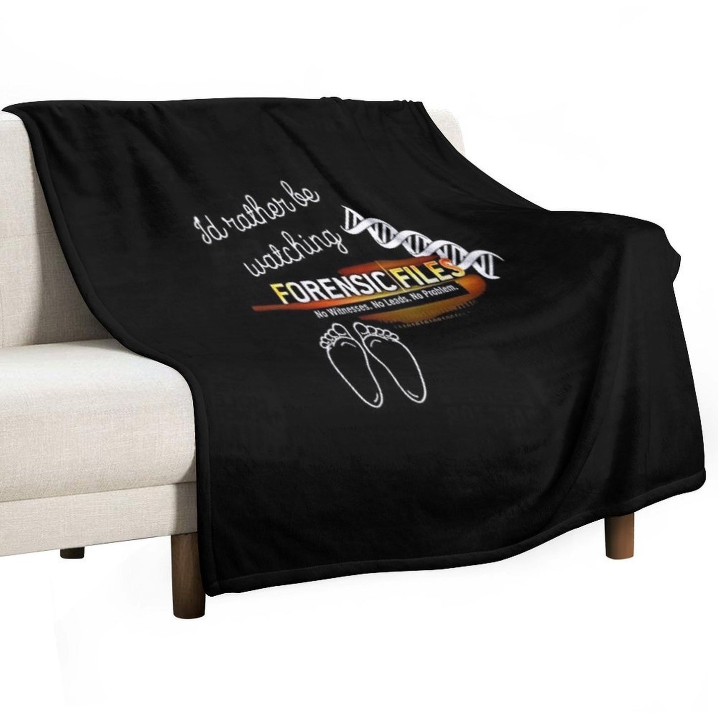 I'd Rather Be Watching Forensic Files Travel-friendly Throw Blanket