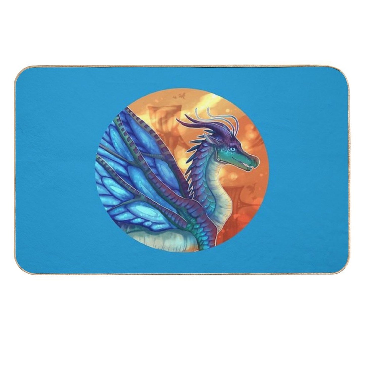Wings of Fire - Blue  Multi-Purpose Bath Mat