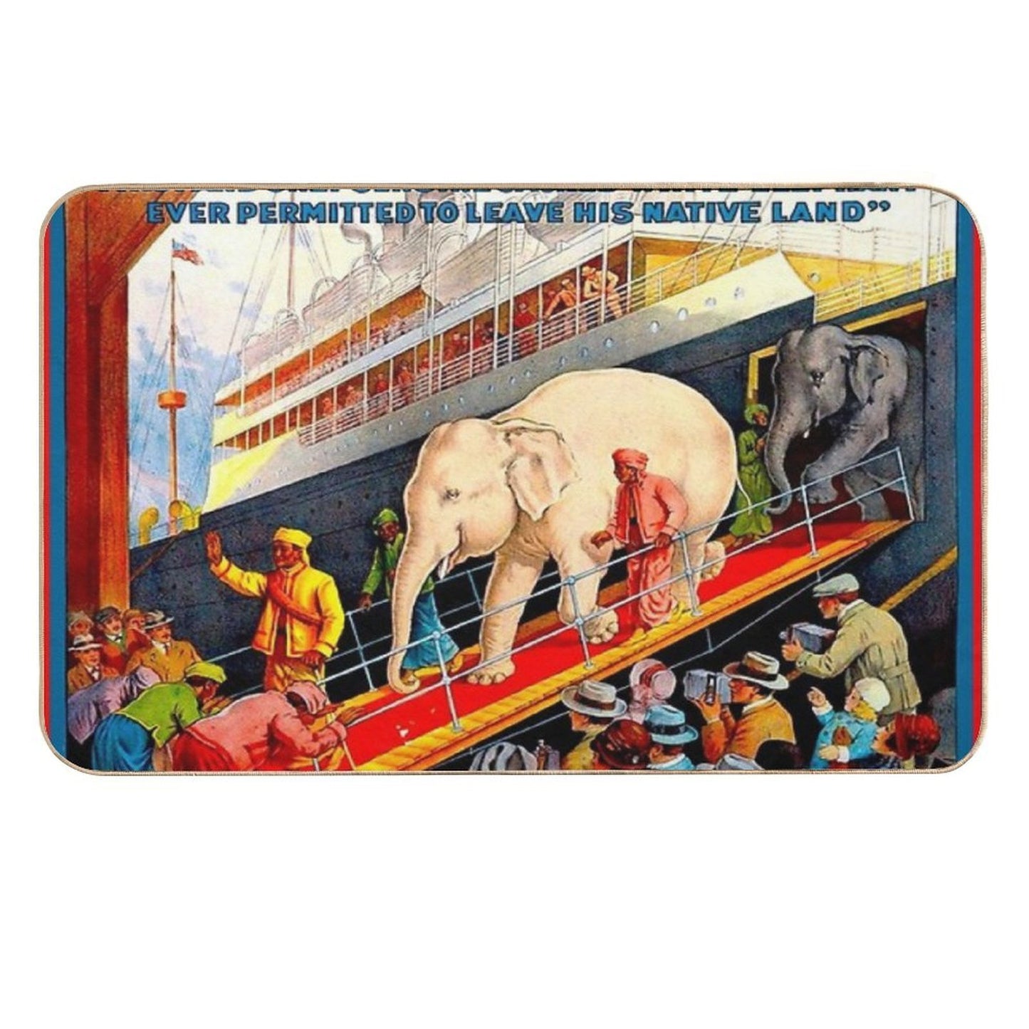 RINGLING BROS. BARNUM And BAILEY  Vintage Circus Print  Toxin-Free Bath Mat