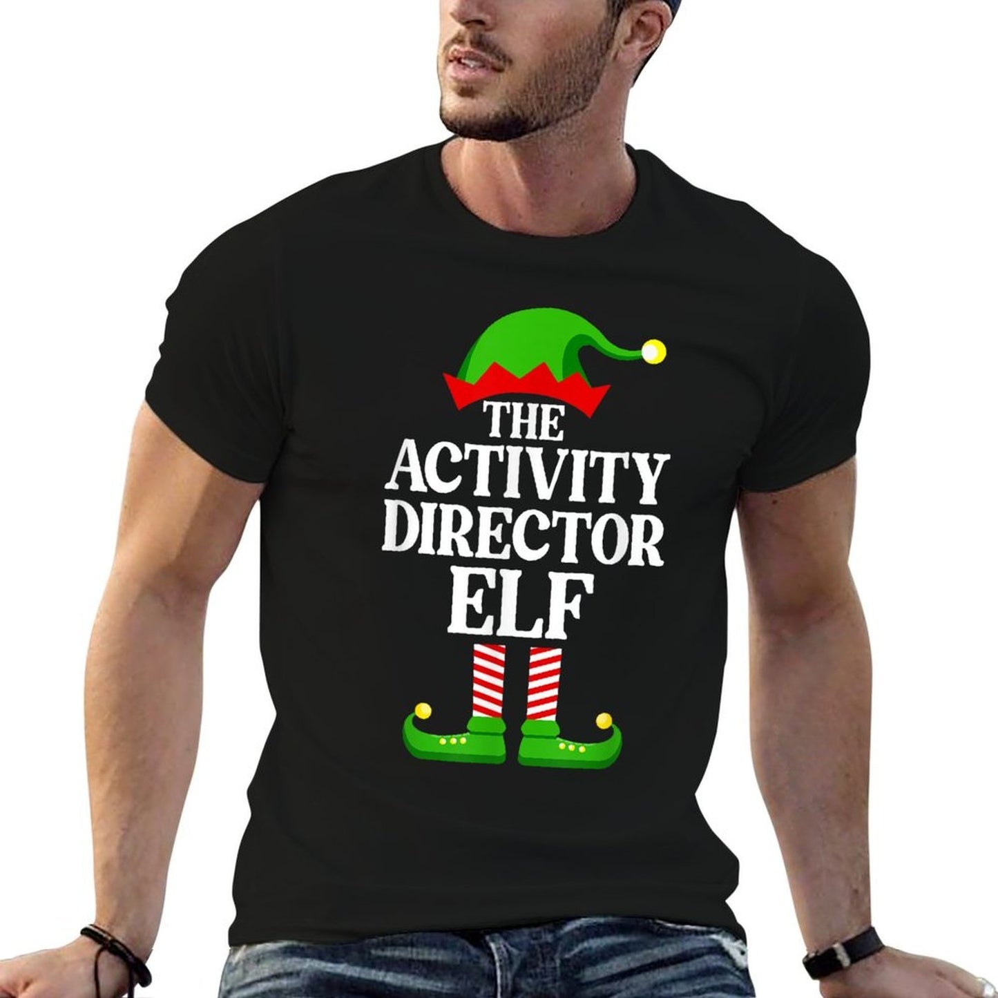 Activity Director Elf Family Matching Group Funny Christmas  Tagless Design T-Shirt