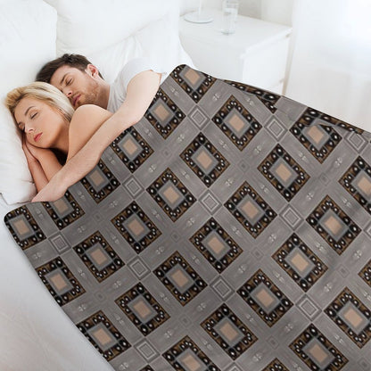 Abstract Art Blending Different Colors And Shapes Multi-functional Throw Blanket