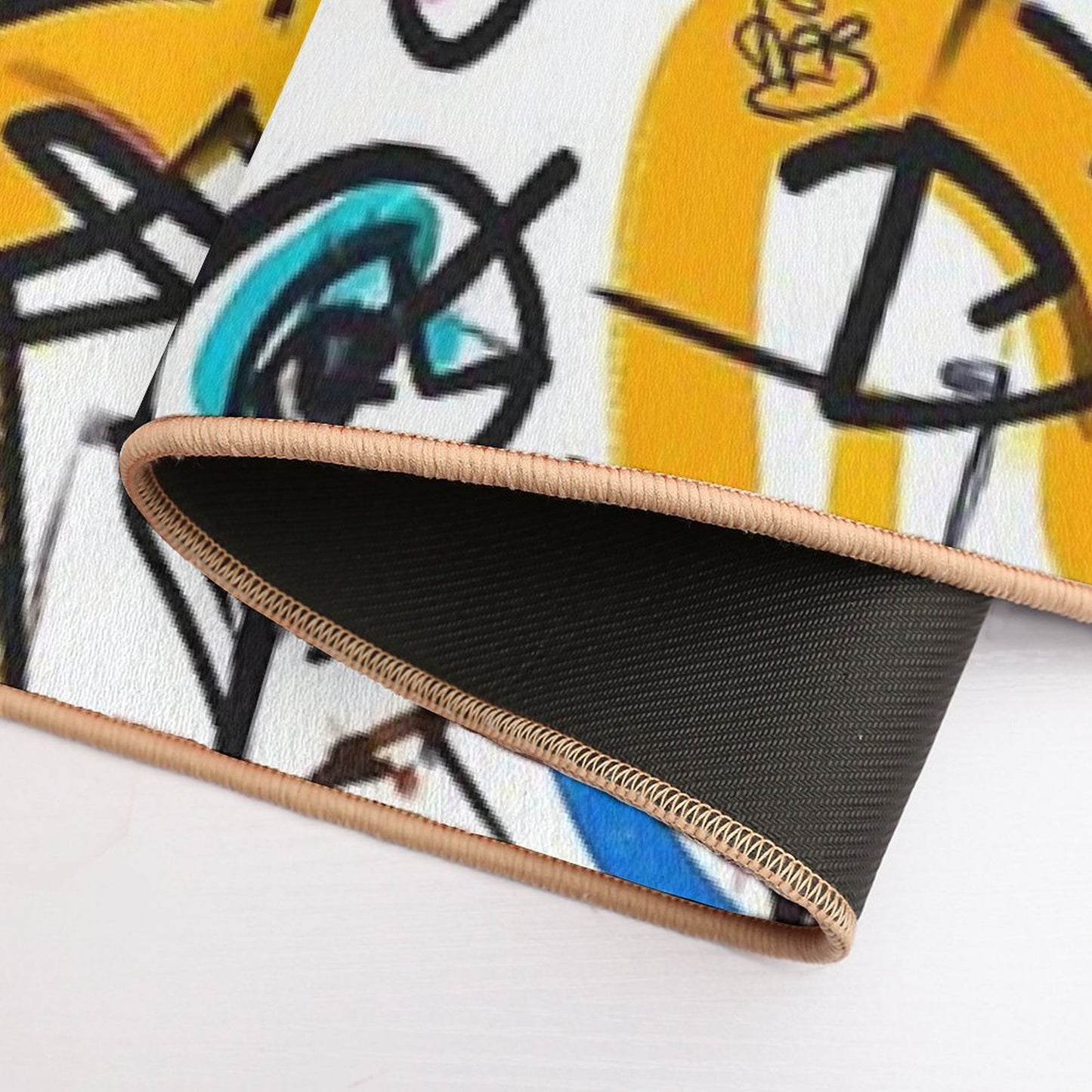 Colorful Abstract Graffiti  Easy To Clean Bath Mat