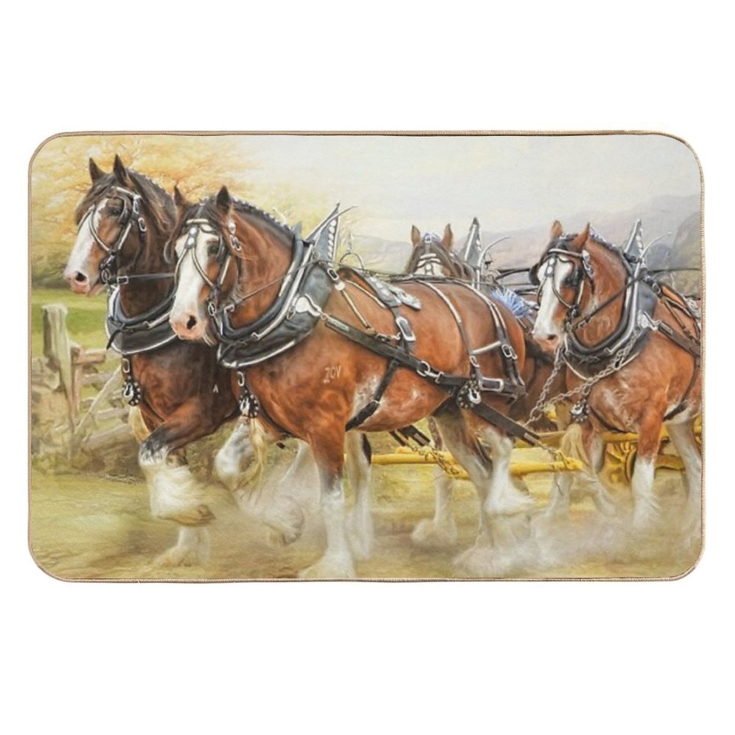 Clydesdales in Harness  Pet-Safe Bath Mat