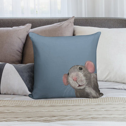 The Peeking Rat Soft Gift Ready Throw Pillow