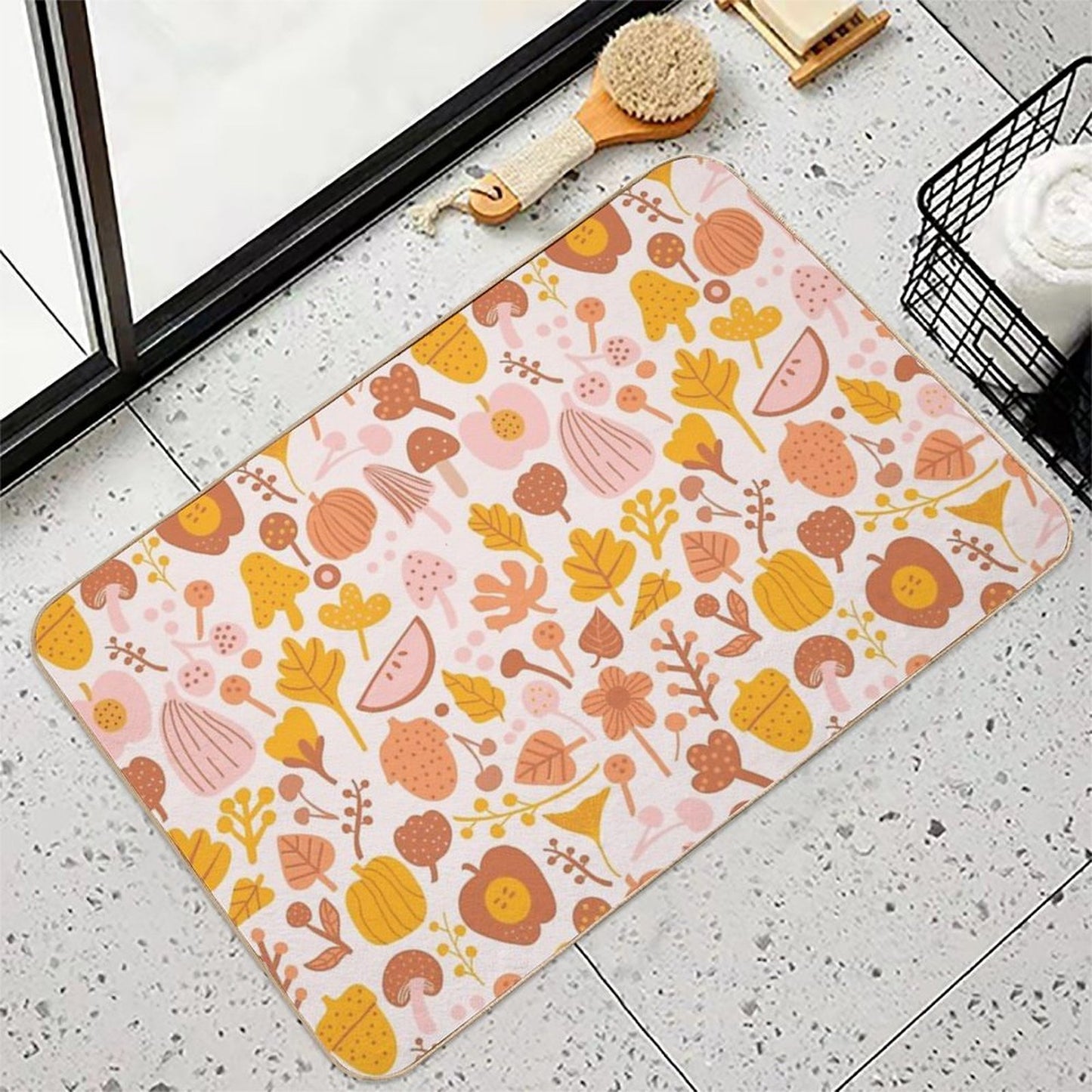 Last Day of Fall November  Stain-Proof Bath Mat