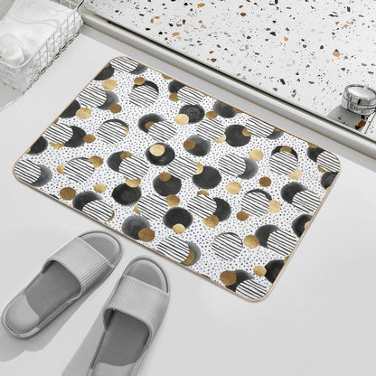 Classy Gold  Repositionable Bath Mat