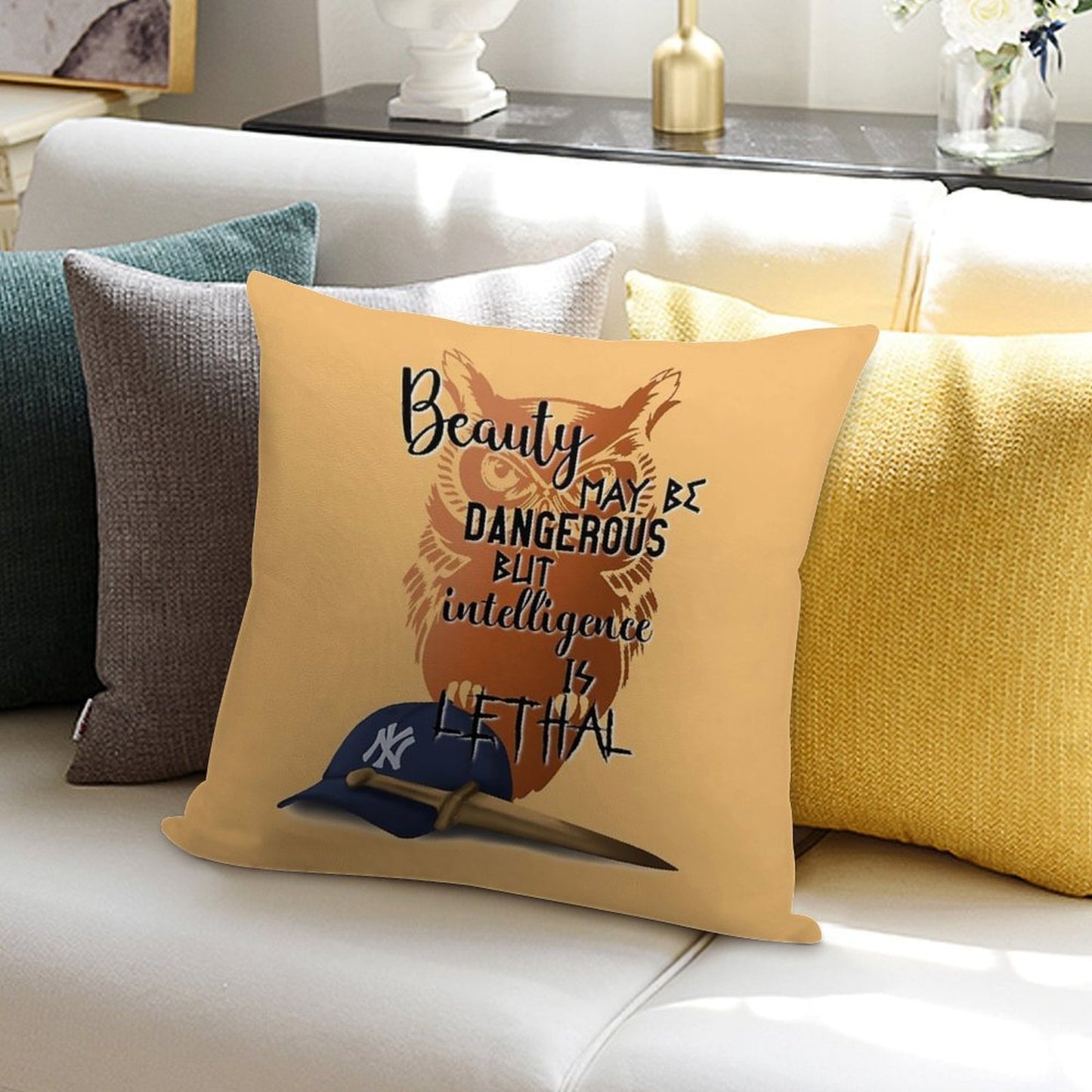 Intelligence Is Lethal - Percy Jackson Quotes Soft Reinforced Edging Throw Pillow