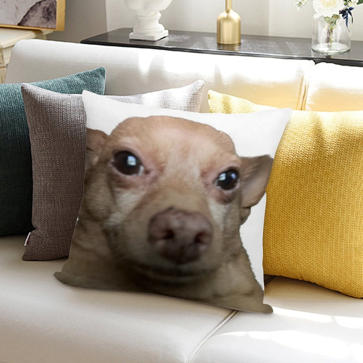 Wide Eye Mouse Soft Ultra-Soft Texture Throw Pillow