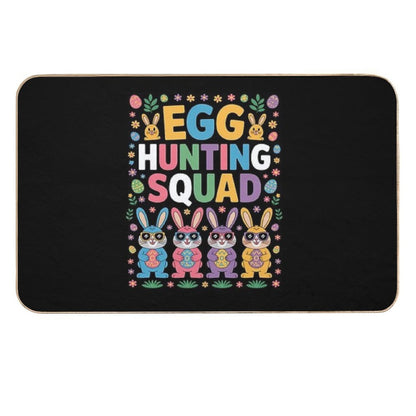Happy Easter Bunny Egg Hunting Squad Crew Family  Rapid-Drying Bath Mat