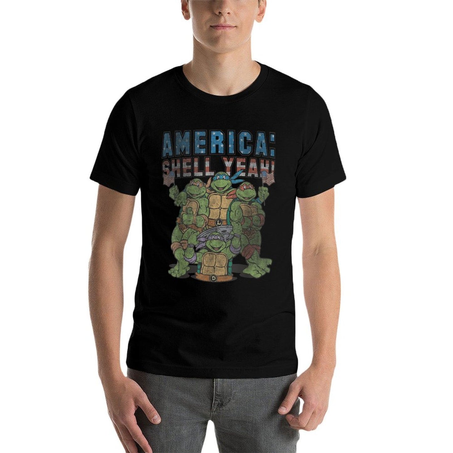 Teenage Mutant Ninja Turtles America Shell Yeah!  Vintage-inspired T-Shirt