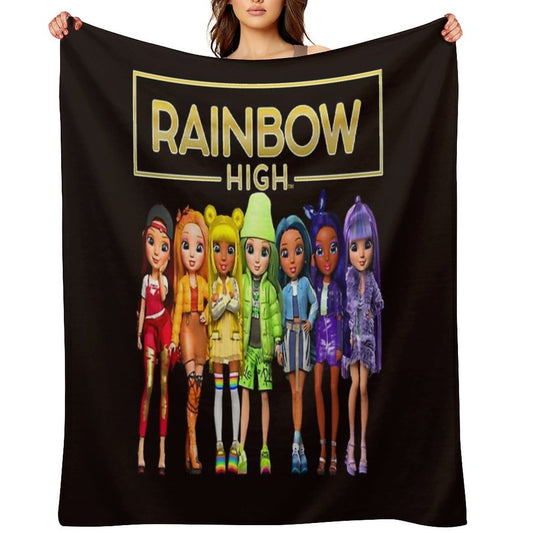 Rainbow High Gift For Fans Rainbow High Dolls Rainbow High Characters Compact Throw Blanket