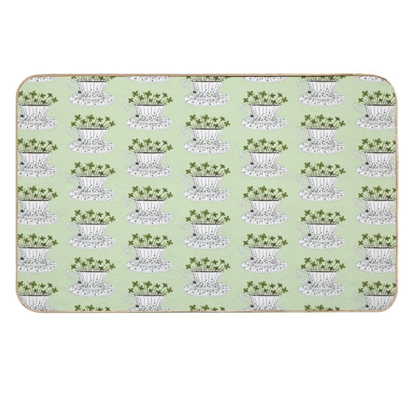 Lucky Cup of Clovers  Multi-Purpose Bath Mat