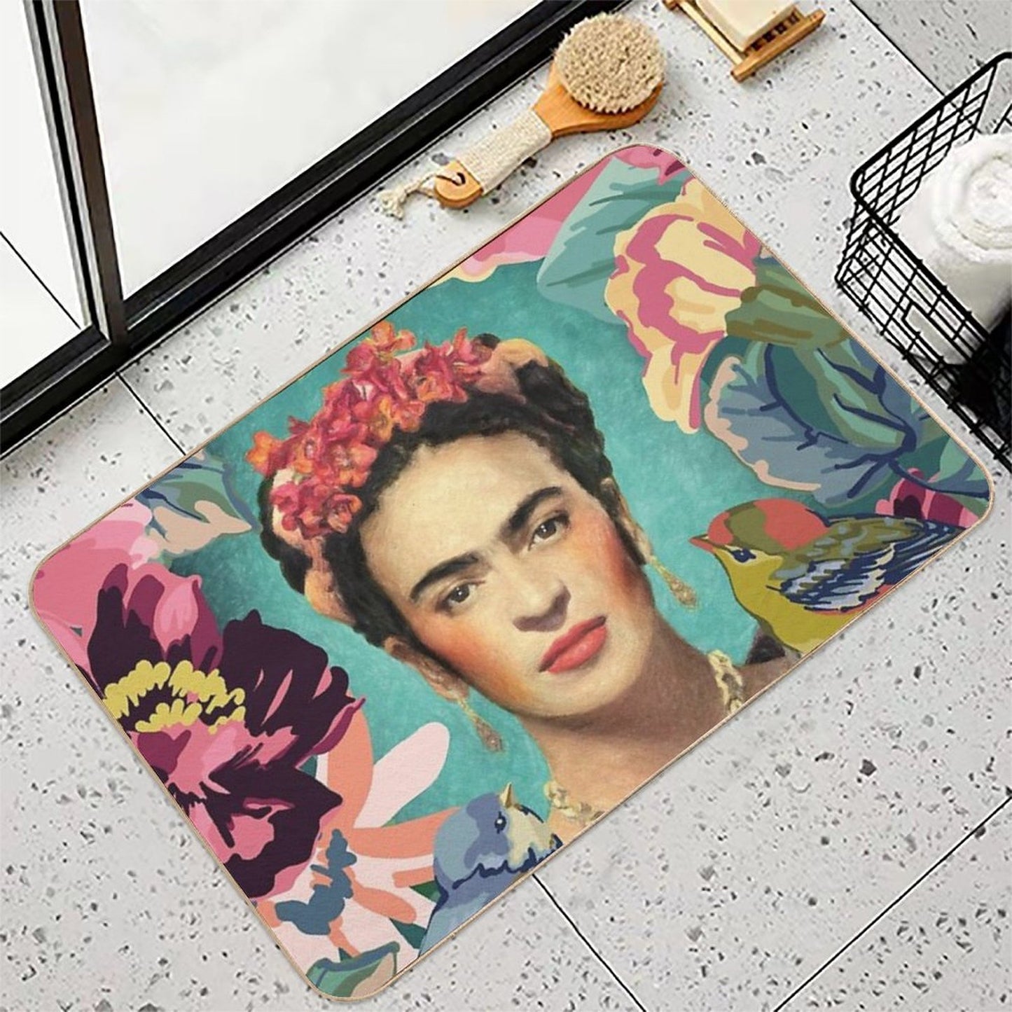 Frida Kahlo V  Odorless Bath Mat