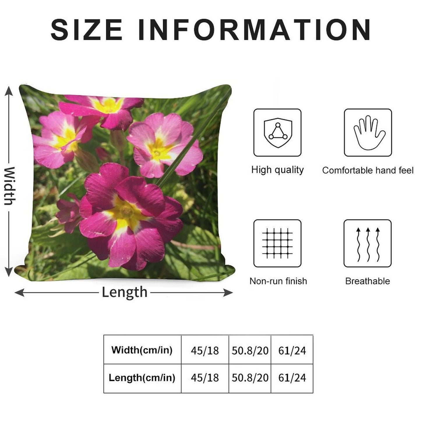 Flowers Soft Home Decor Throw Pillow