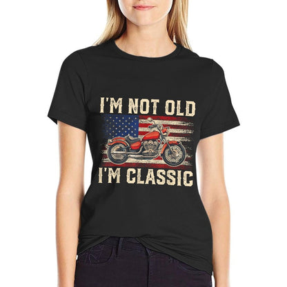 Im Not Old Im Classic Vintage Motorcycle Men Dad Biker  Breathable T-Shirt