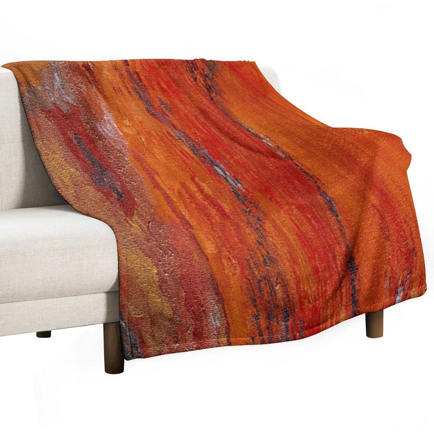 Burnt Travel-friendly Throw Blanket