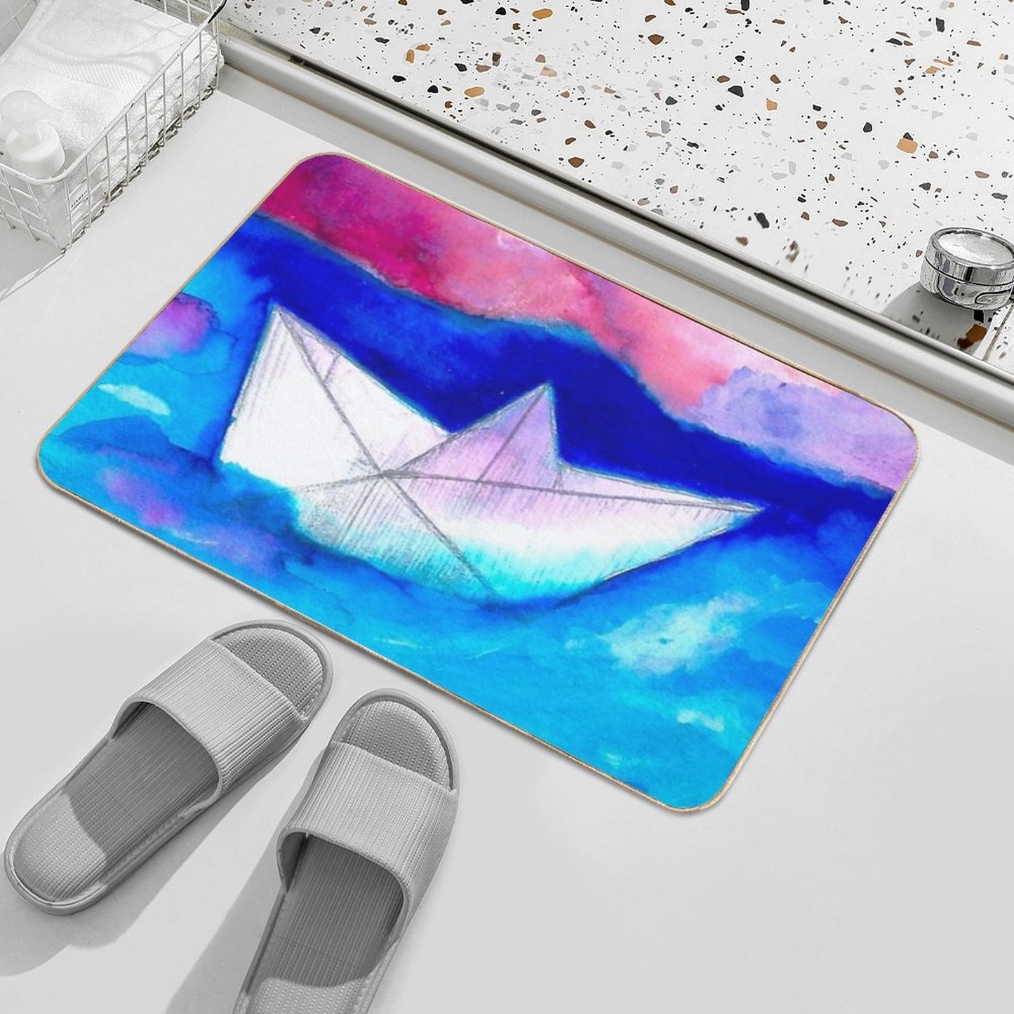 Brave The Storm  Repositionable Bath Mat