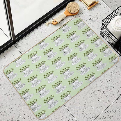 Lucky Cup of Clovers  Multi-Purpose Bath Mat