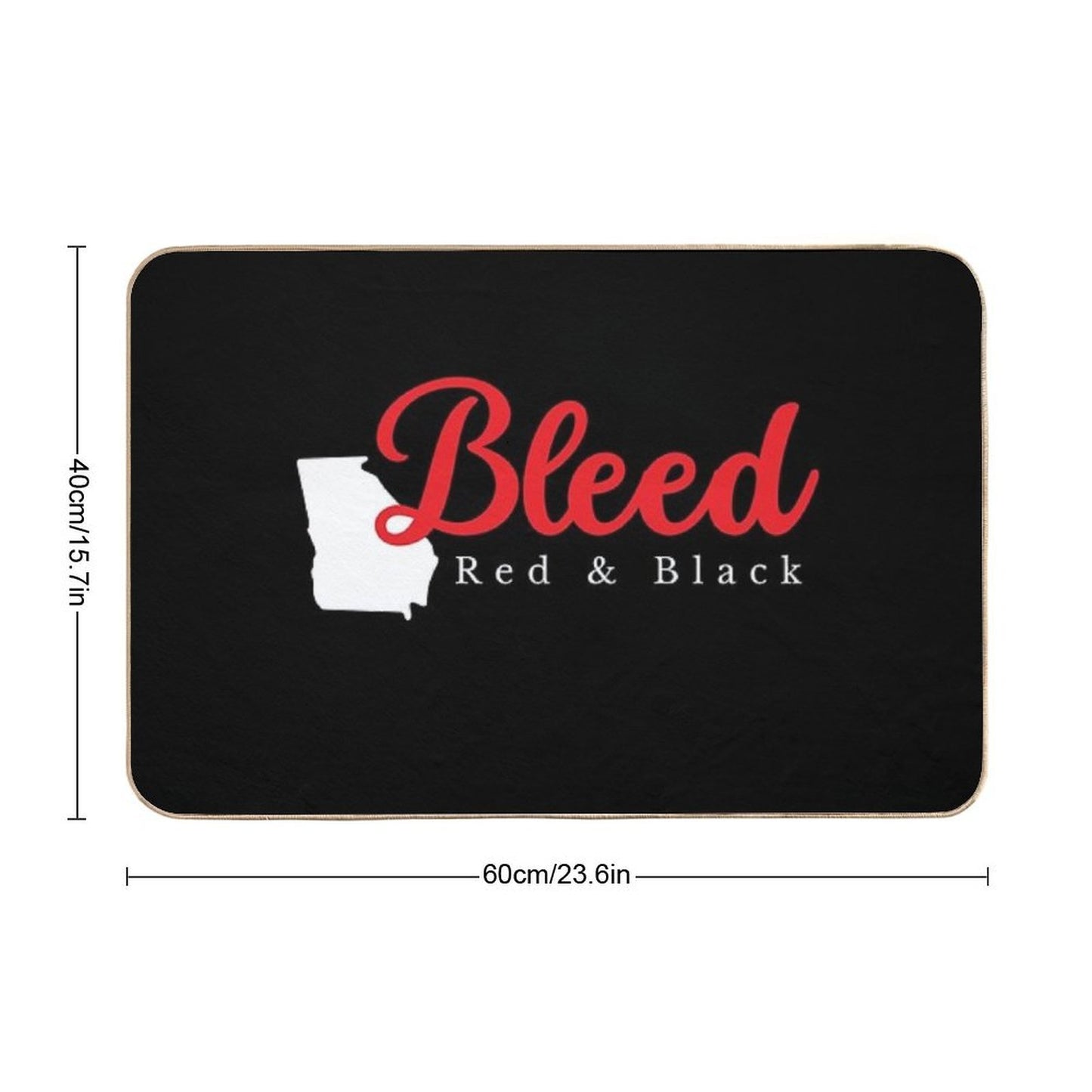 If You Bleed Red & Black, Dawgs Apparel & Trendy Merch  Multi-Purpose Bath Mat