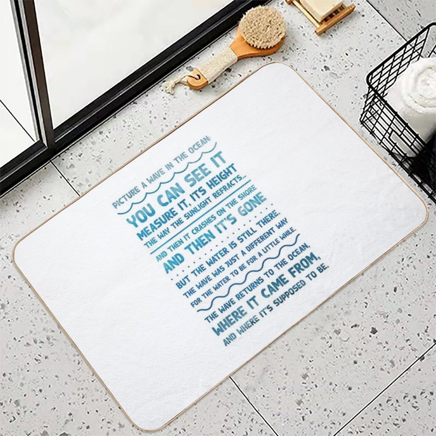 The Good Place - Picture A Wave  Easy Maintenance Bath Mat