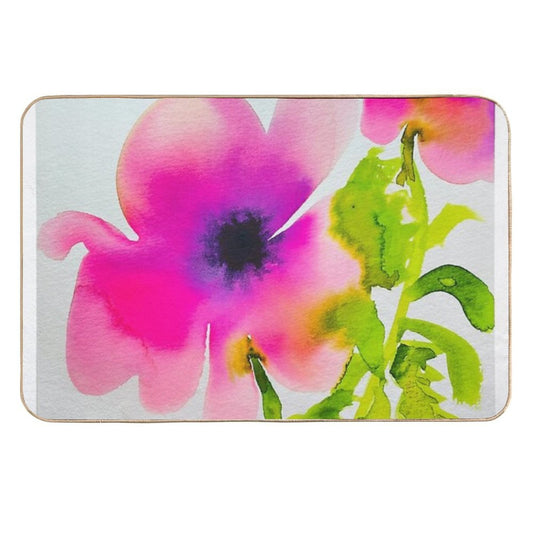 Solo Flower 2  Easy To Clean Bath Mat