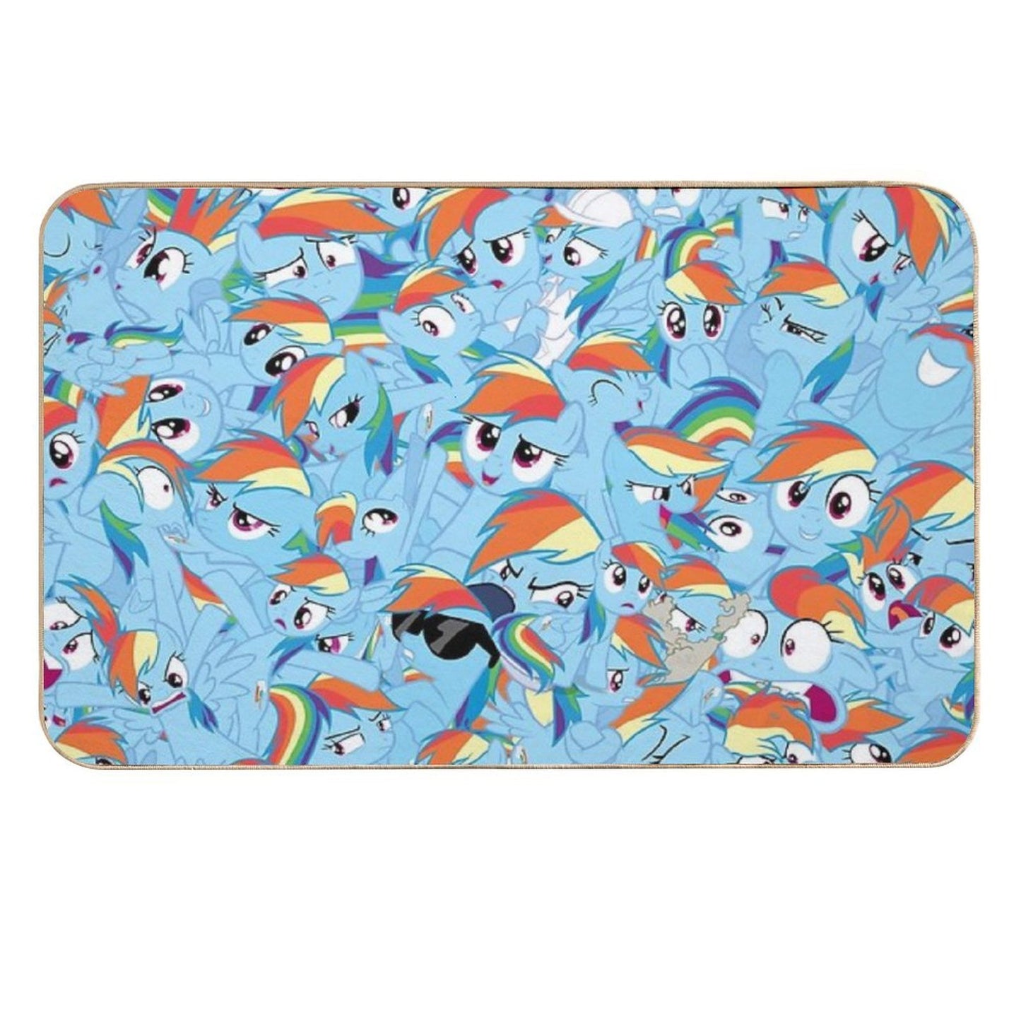 Rainbow Dash Mess  Pet-Safe Bath Mat