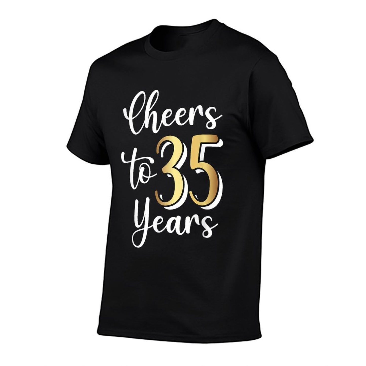 Cheers to 35 35th Birthday  Oversized Silhouette T-Shirt