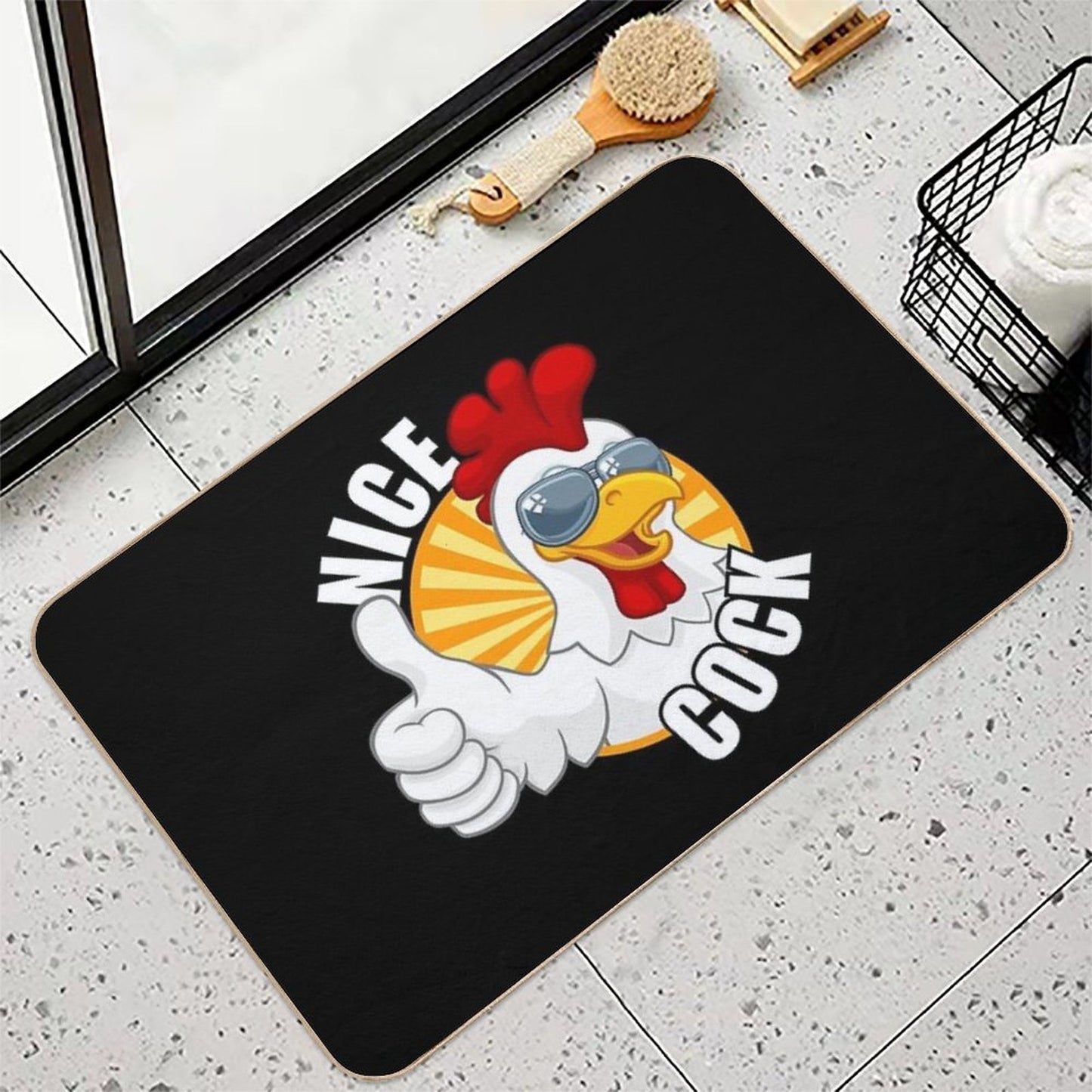 Nice Cock  Slip-Resistant Bath Mat