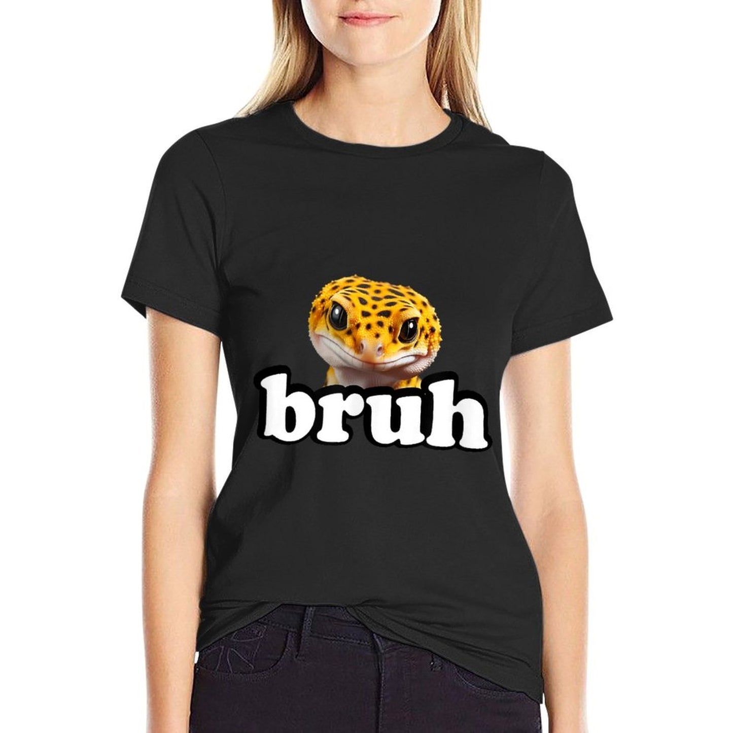 Cute Reptile Kids Bruh Leopard Gecko Lover  Heathered Texture T-Shirt