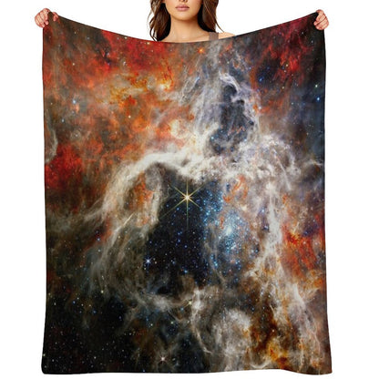 NEW Tarantula Nebula JWST James Webb Image - High Quality Compact Throw Blanket