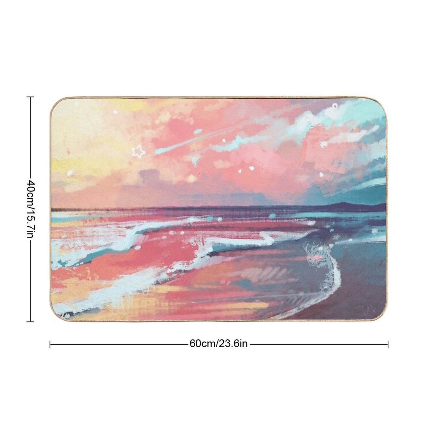 Study of The Sea  Anti-Trip Bath Mat