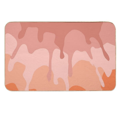 Pink And Orange Splatters  Slip-Resistant Bath Mat
