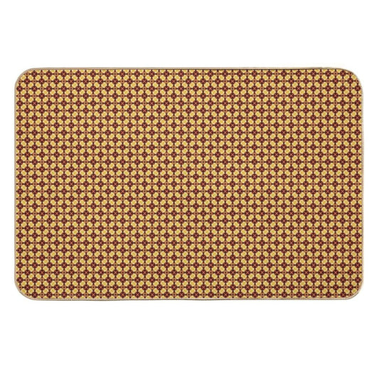 Bright Fiery Flowers  Dirt-Trapping Bath Mat